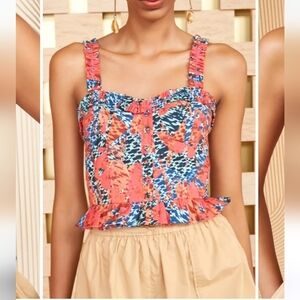 Ulla Johnson, Alexandra Crop Tank, In‎ Flamingo, Size 8